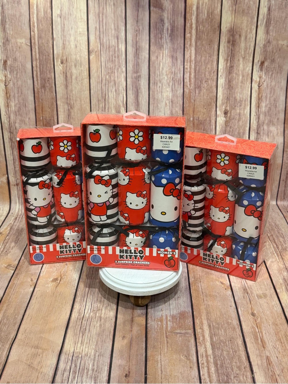 ✨NWT✨ Hello Kitty - 3 Boxes Surprise Crackers w/ Women's Socks